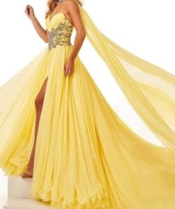 Rachel Allan - 50118 Beaded Choker Cascade Gown 11 Rachel Allan - 50118 Beaded Choker Cascade Gown