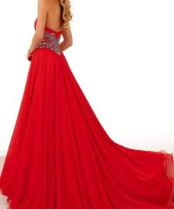 Rachel Allan - 50118 Beaded Choker Cascade Gown 10 Rachel Allan - 50118 Beaded Choker Cascade Gown