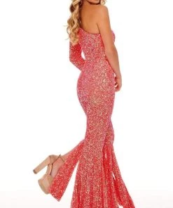Rachel Allan - 50120 Sequined Split Hem Jumpsuit 11 Rachel Allan - 50120 Sequined Split Hem Jumpsuit
