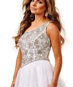 Rachel Allan - 50124 Embellished One Shoulder A-Line Dress 13 Rachel Allan - 50124 Embellished One Shoulder A-Line Dress
