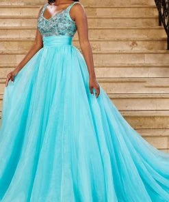 Rachel Allan 50137 - Sleeveless Empire Ballgown