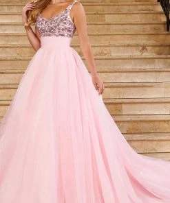 Rachel Allan 50137 - Sleeveless Empire Ballgown