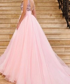Rachel Allan 50137 - Sleeveless Empire Ballgown