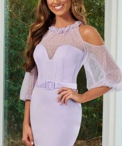 Rachel Allan 50142 - Open Shoulder Cocktail Dress 10 Rachel Allan 50142 - Open Shoulder Cocktail Dress