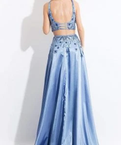 Rachel Allan - 6150 Two Piece Floral Scoop Evening Gown Long Dresses 9 Rachel Allan - 6150 Two Piece Floral Scoop Evening Gown Long Dresses