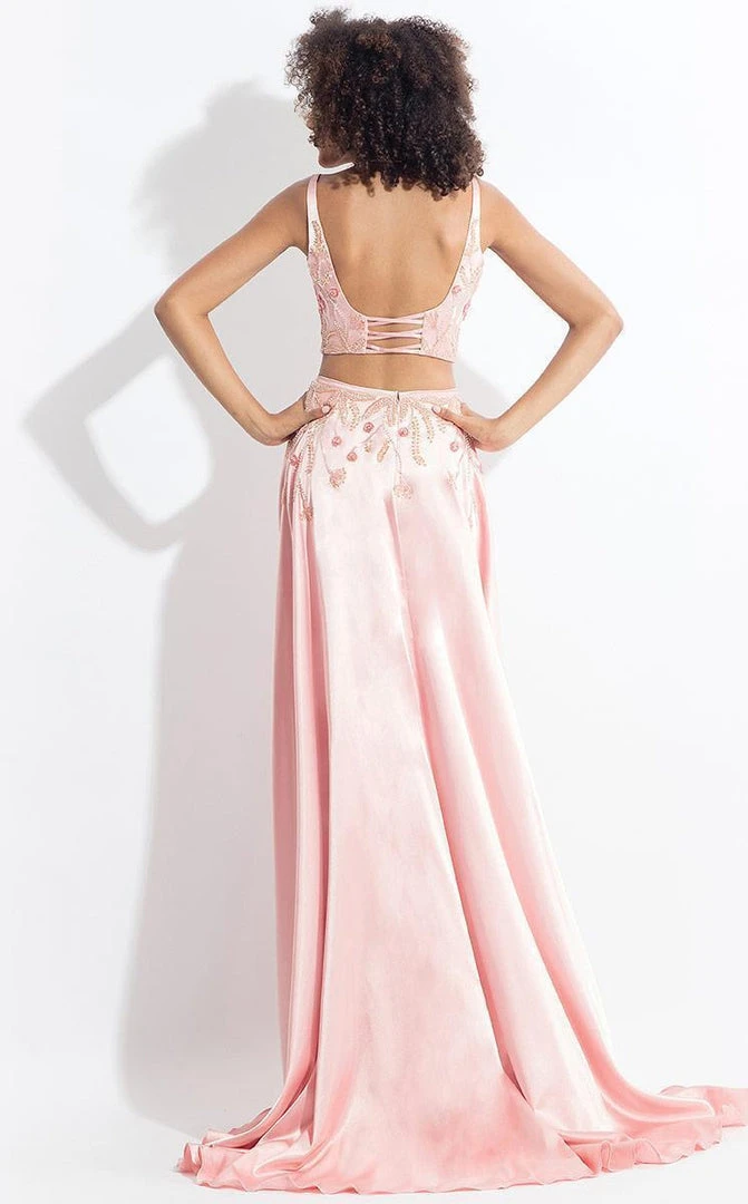 Rachel Allan - 6150 Two Piece Floral Scoop Evening Gown Long Dresses 4 Rachel Allan - 6150 Two Piece Floral Scoop Evening Gown Long Dresses