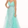 Rachel Allan - 70026 Sequined Mermaid Overskirt Gown 2 Rachel Allan - 70026 Sequined Mermaid Overskirt Gown