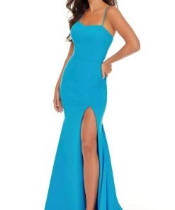 Rachel Allan - 70028 Sweetheart Bodice High Slit Mermaid Gown