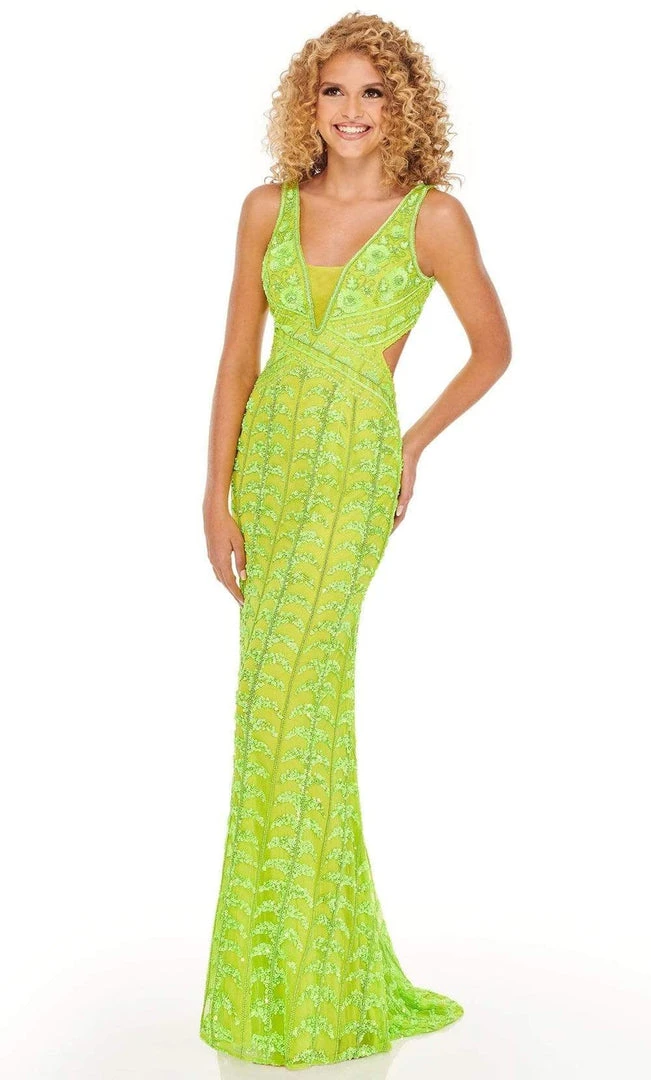 Rachel Allan - 70030 Long Beaded Cutout Sheath Gown 3 Rachel Allan - 70030 Long Beaded Cutout Sheath Gown