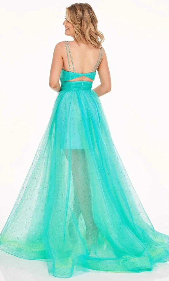 Rachel Allan - 70063 Plunging V Neck Tulle Dress 6 Rachel Allan - 70063 Plunging V Neck Tulle Dress