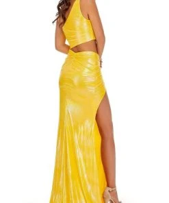 Rachel Allan - 70067 One Shoulder Cutout Trumpet Dress