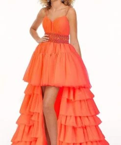 Rachel Allan - 70074 Ruffled Sweetheart High Low Dress