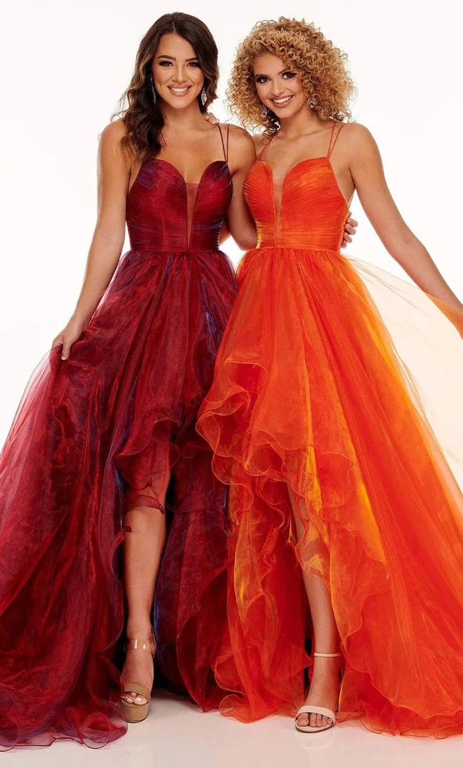 Rachel Allan - 70115 Plunging Sweetheart High Low Dress 7 Rachel Allan - 70115 Plunging Sweetheart High Low Dress