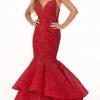 Rachel Allan - 70122 Beaded Plunging Sweetheart Mermaid Dress