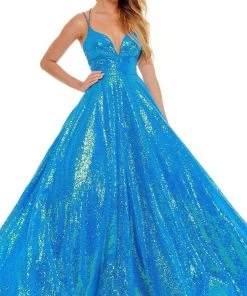 Rachel Allan - 70130 Sequined Strappy Back Gown