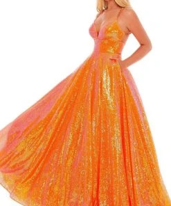 Rachel Allan - 70130 Sequined Strappy Back Gown