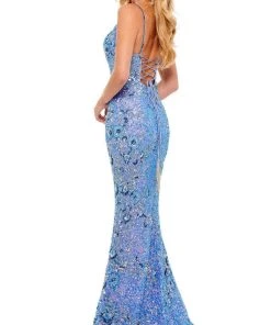 Rachel Allan - 70135 V-Neck Sheath Evening Dress