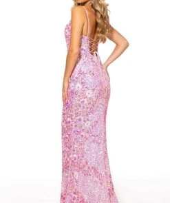 Rachel Allan - 70135 V-Neck Sheath Evening Dress