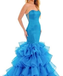 Rachel Allan - 70142 Strapless Sweetheart Tiered Gown