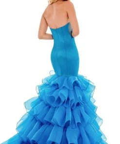 Rachel Allan - 70142 Strapless Sweetheart Tiered Gown