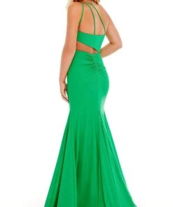 Rachel Allan - 70153 Asymmetrical Cutout Gown With Slit