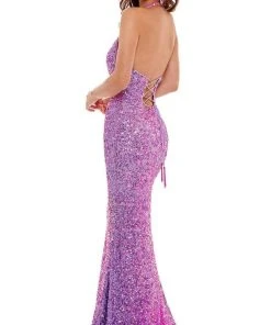 Rachel Allan - 70162 Halter Trumpet Evening Dress 11 Rachel Allan - 70162 Halter Trumpet Evening Dress