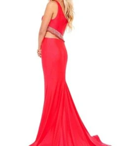 Rachel Allan - 70168 Bead-Fringed Cutout Gown 15 Rachel Allan - 70168 Bead-Fringed Cutout Gown