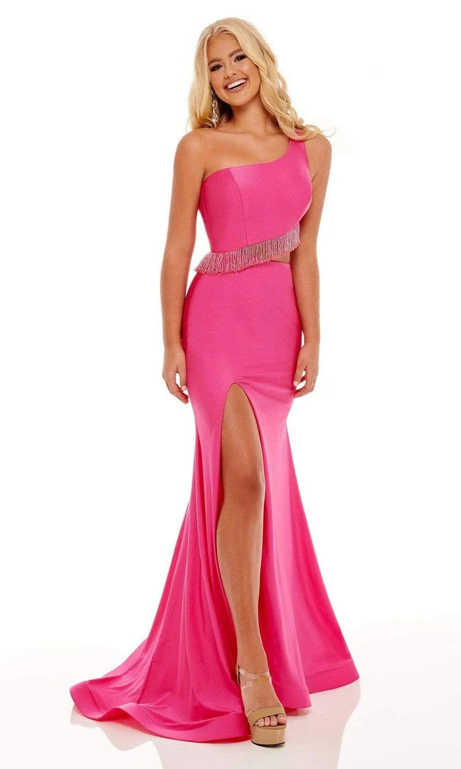 Rachel Allan - 70168 Bead-Fringed Cutout Gown 3 Rachel Allan - 70168 Bead-Fringed Cutout Gown