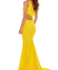 Rachel Allan - 70168 Bead-Fringed Cutout Gown 17 Rachel Allan - 70168 Bead-Fringed Cutout Gown