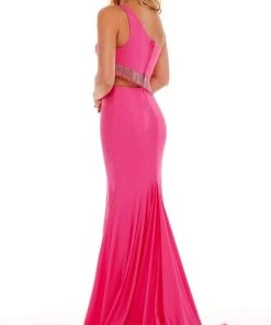 Rachel Allan - 70168 Bead-Fringed Cutout Gown 11 Rachel Allan - 70168 Bead-Fringed Cutout Gown