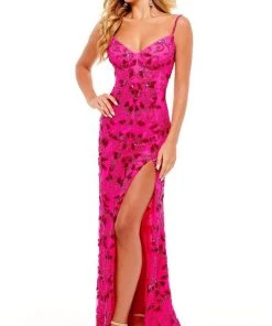 Rachel Allan - 70170 Sequin Embellished Sheath Evening Dress 10 Rachel Allan - 70170 Sequin Embellished Sheath Evening Dress