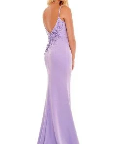 Rachel Allan - 70175 Floral Applique Sheath Gown