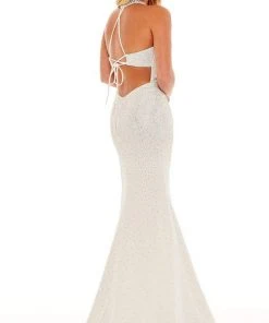 Rachel Allan - 70185 Beaded High Halter Gown 13 Rachel Allan - 70185 Beaded High Halter Gown