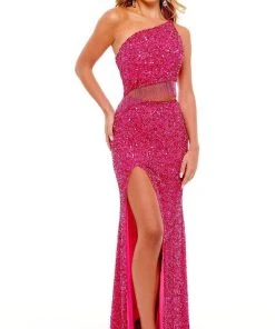 Rachel Allan - 70186 Bead Fringed Sequin Gown 14 Rachel Allan - 70186 Bead Fringed Sequin Gown