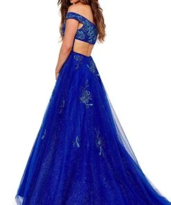 Rachel Allan - 70187 Bead Embellished Off Shoulder Ballgown 13 Rachel Allan - 70187 Bead Embellished Off Shoulder Ballgown