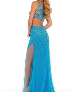 Rachel Allan - 70201 Asymmetrical Floral Evening Dress 9 Rachel Allan - 70201 Asymmetrical Floral Evening Dress