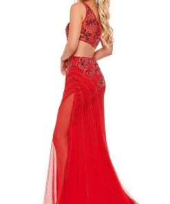 Rachel Allan - 70201 Asymmetrical Floral Evening Dress 13 Rachel Allan - 70201 Asymmetrical Floral Evening Dress