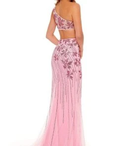 Rachel Allan - 70201 Asymmetrical Floral Evening Dress 11 Rachel Allan - 70201 Asymmetrical Floral Evening Dress