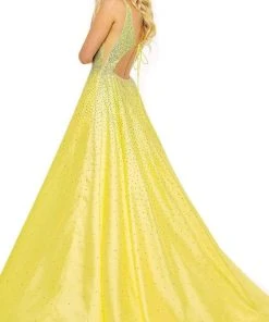 Rachel Allan - 70212 Beaded Scoop Back A-Line Gown 17 Rachel Allan - 70212 Beaded Scoop Back A-Line Gown