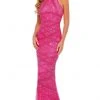 Rachel Allan - 70226 Beaded Sequin Halter Fitted Gown 1 Rachel Allan - 70226 Beaded Sequin Halter Fitted Gown