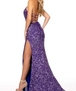 Rachel Allan - 70228 Halter Empire Evening Dress