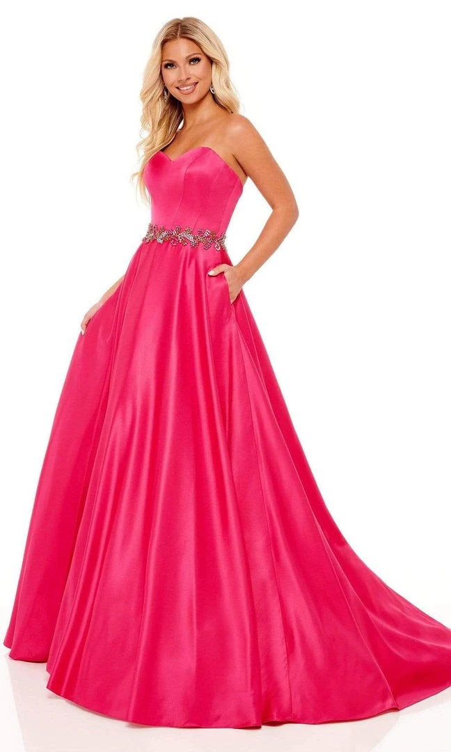 Rachel Allan - 70233 Strapless Beaded Waist Gown 5 Rachel Allan - 70233 Strapless Beaded Waist Gown