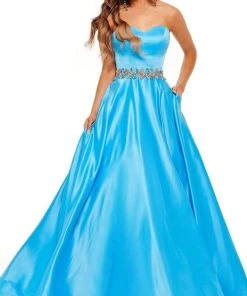 Rachel Allan - 70233 Strapless Beaded Waist Gown 13 Rachel Allan - 70233 Strapless Beaded Waist Gown