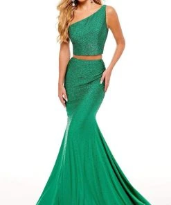 Rachel Allan - 70255 Two-Piece Beaded Mermaid Gown