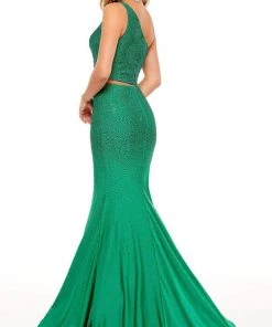 Rachel Allan - 70255 Two-Piece Beaded Mermaid Gown