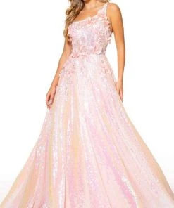 Rachel Allan - 70267 Asymmetrical Appliqued Ballgown 8 Rachel Allan - 70267 Asymmetrical Appliqued Ballgown