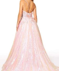 Rachel Allan - 70267 Asymmetrical Appliqued Ballgown 9 Rachel Allan - 70267 Asymmetrical Appliqued Ballgown