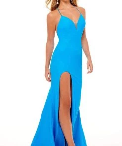 Rachel Allan - 70271 Bead Fringed Back Gown