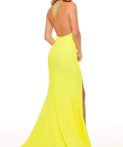 Rachel Allan - 70271 Bead Fringed Back Gown