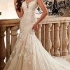 Rachel Allan - M774 Illusion Sweetheart Neck Mermaid Wedding Gown 2 Rachel Allan - M774 Illusion Sweetheart Neck Mermaid Wedding Gown